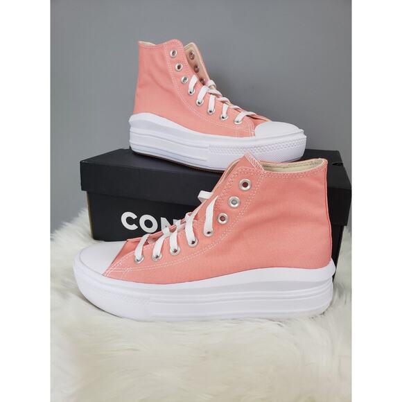 NEW Women's Converse CT Star Move Lift High Shoes A03544C Flamingo Pink 571631C - Picture 7 of 7